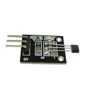 Front view of KY 003 Hall Effect Magnetic Sensor Module 5V Digital Output For Arduino 3144E A3144, non-contact sensor with pins visible.