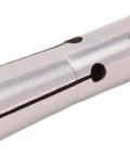 Slim Fit Straight Shank Collet Extension Tool Holder Set With Half Inch Shank, 6 Inch Length, close-up of metal tool holder