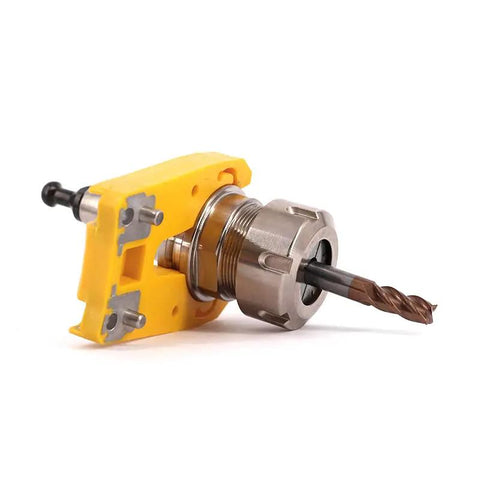 5 Piece ISO30 Tool Holder Claw Clamp Set For CNC Router And Wood Engraving Machines Yellow ABS Nylon Construction Close-Up View