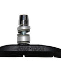 Supra 2 Bicycle Brake Shoes Threaded Black With BMX Thin Line Mounting System side view with clear compound for freestyle bikes.
