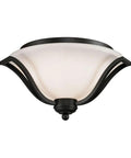 Lagoon Three Light Ceiling Fixture With Steel Frame Matte Black Finish And Matte Opal Glass Shade For Modern Living Rooms And Hallways
