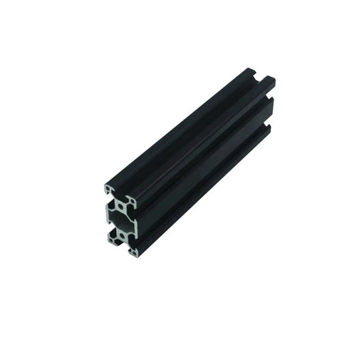 Grab This Hella Durable Set Of Four 2040 V Slot Aluminum Extrusion Bars To Build A Badass Maker Rig Or Sweet Custom 3D Printer Frame With Smooth Gliding Motion, showing a black anodized 2040 extrusion bar.