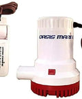 2000 GPH 12V Bilge Pump For Boats, Submersible Marine Water Pump With 1 1/8 Inch Outlet, Anti Airlock, Stainless Steel Shaft, Float Switch