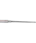 Stainless Steel Grain Sampler Probe Tool With Rubber Grip For Outdoor Gardening And Farm Use, side view with pointed tip