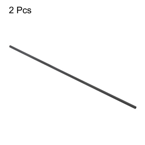 Carbon Fiber Square Tube 6x5x500mm Pultruded Tubing, 2 pieces shown on white background