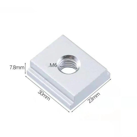 Square metal nut with measurements for Woodworking Push Block Set 2 In 1 Portable Anti Slip Push Stick For Table Saws and Routers ABS Plastic