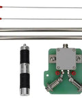 7-54MHz 200W Portable Dipole Antenna with stainless steel telescopic design for UV band, components laid out for quick field setup.