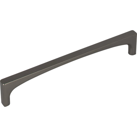 Riverside 6 5/16 Inch Center To Center Honey Bronze Cabinet Pull in durable metal for kitchen and bath cabinets, side view