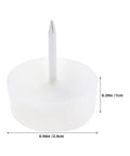 100-Pack White Nail-On Furniture Glides For Sofas And Chairs, 0.94 Inch Round Sliders With No-Slip Surface