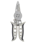 Professional Grade Electrical Wire Stripper And Crimping Pliers Combo Tool with chrome vanadium steel and ergonomic grips.