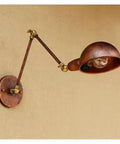 JGSYD Adjustable Long Arm Wall Sconce - Vintage Industrial Home Lighting Retro Loft Lamp Stylish Wall Light Fixture for Living Room Bedroom Or Hallway,B-Small on wall with bronze finish.