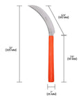 K208P Easy Grab And Go Harvest Sickle With Plastic Handle And Light Serration, 6.5 Inch Stainless Steel Blade, Orange Grip