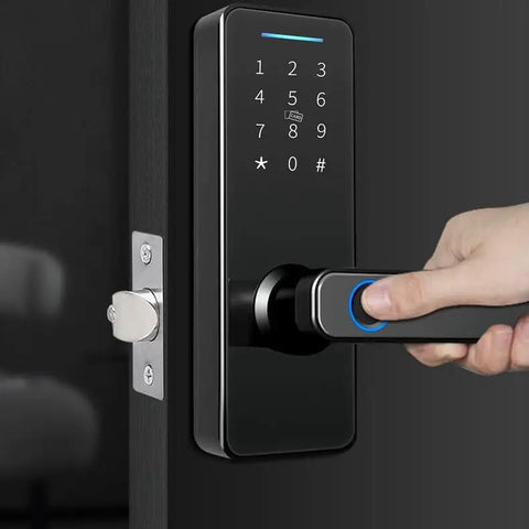 Heavy Duty Tough As Nails Waterproof Smart Door Lock With Slick Fingerprint Scanner And Hassle Free Virtual Pin Code For Solid Home Safety And Auto Locking Deadbolt Ready To Go