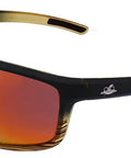 Polarized Safety Glasses With Performance Fog Technology, ANSI Z87 Plus, Anti Scratch Red Mirror Lenses, Tortoise Black Frame
