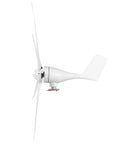 Side view of a white 1600W Five Blade Wind Turbine Generator With Low Start Up Speed And Permanent Magnet Alternator for off-grid use.