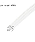 Flexible 1/8 Inch OD Pneumatic Tubing For Air Lines And Fluid Transfer, Clear Nylon Hose, 32.8 Ft Long, Detailed Measurement View