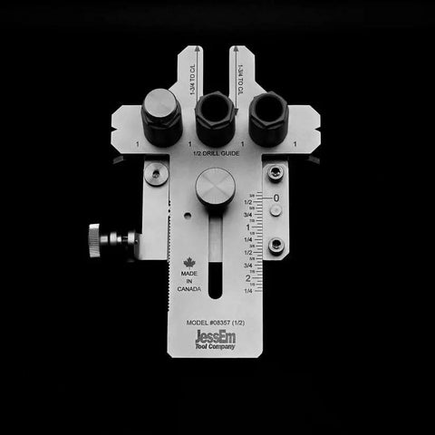 Weekend Hobbyist Stainless Dowelling Jig Kit With One Quarter Inch, Three Eighth Inch, And One Half Inch Holes, Three 90 Degree Angles