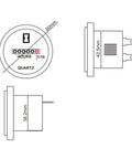 Beefy Built Tough Mechanical Engine Hour Meter Gauge For 8 To 80 Volt DC Or 110 To 250 Volt AC Systems Tracks Running Hours To 99,999.9 0.1 Hour Resolution Simple 2-Inch Round Mount Ideal For Boats ATVs UTVs Snowmobiles Lawn Tractors Generators, 60mm