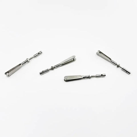 4 Pieces Metal Clevis Set For RC Airplanes With Connecting Rods And Push Rod Shafts Nuts M2 Thread DIY Fixed Wing Model Plane Aircraft