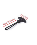 Built-To-Last T-Shape Zipper Pulls With Eco-Friendly TPU Cord Handle And Durable Nylon, Non-Slip Grip For Cold Weather, Black