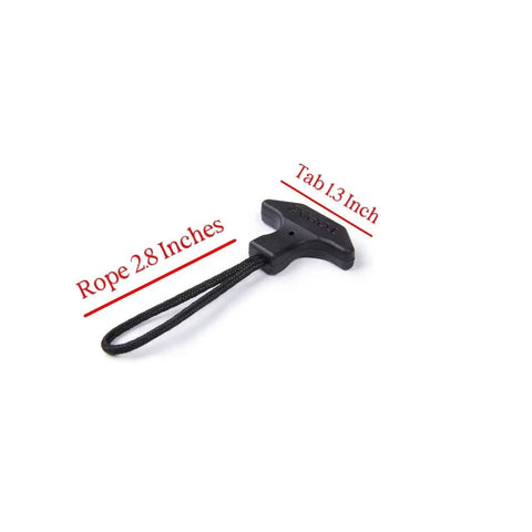 Built-To-Last T-Shape Zipper Pulls With Eco-Friendly TPU Cord Handle And Durable Nylon, Non-Slip Grip For Cold Weather, Black