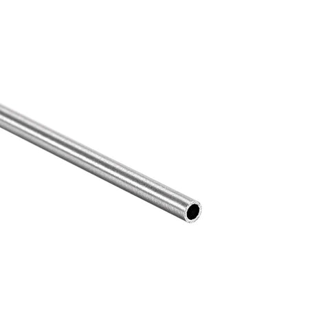 uxcell 304 stainless steel round tubing, 2mm OD, 0.3mm wall, 250mm length, seamless side view