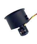 Side view of 30mm 12 Blade EDF Ducted Fan With 1108 Brushless Outrunner Motor For Model Jet Aircraft 3S And 4S Versions, matte finish.