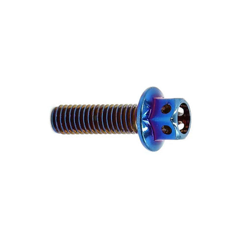 Single titanium alloy hex bolt from 14 Piece M6 Titanium Alloy Hex Bolts For Motorcycles Colorful Fasteners Clips Screws Set Durable Lightweight Hardware