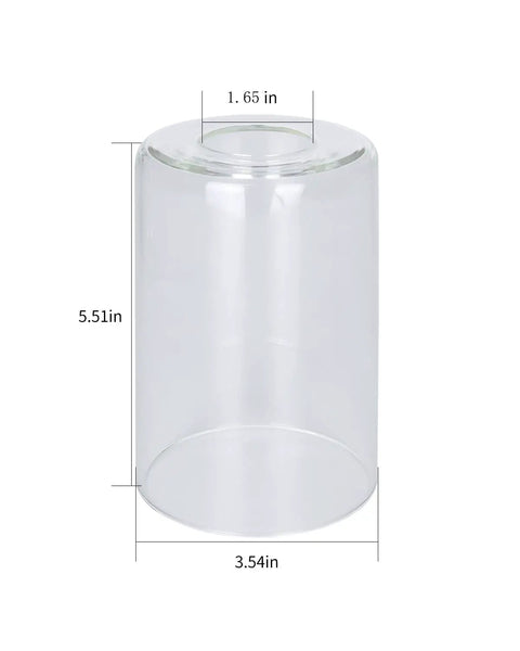 Clear Glass Lamp Shade Replacement Globe For Chandelier Pendant And Wall Sconce Lighting Cylinder Glass Shade with measurements