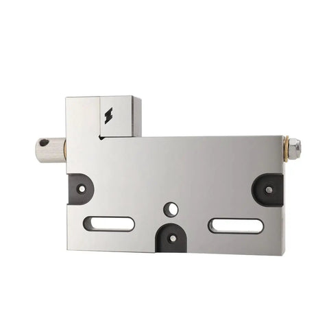 Side view of Beefy High Precision 4 Jaw Wire EDM Vise With Stainless Steel Jaws And 4 Inch CNC Clamp Tool For 0 To 100mm Opening Range