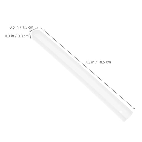2-Set White Plastic Drawer Slides With Push To Open For TV Cabinet And Kitchen Cabinets, dimensions shown