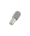 Heavy Duty L-Shaped Shelf Pegs for Cabinets and Wardrobes, Gray Glass Pins Fit 5mm Holes, 10 Pack, close-up single peg