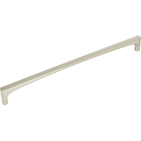 Riverside 12 Inch Center To Center Cabinet Pull Handle in Grace Collection Finish, zinc, showing full length and simple design.