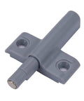 Heavy Duty Magnetic Cabinet Door Catches With Built In Buffer Stopper, gray ABS plastic, designed for quiet cabinet operation.