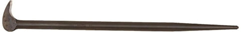 16 Inch Rolling Head Pry Bar With Long Pointed Taper And 90 Degree Head For Maximum Leverage, Five Eighth Inch Tip And Shank
