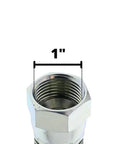 Hydraulic hose end fitting, 3/4 in JIC 37° female, swivel crimp, chrome-plated steel hex nut