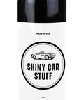 Shiny Car Stuff hand-applied clear coat bottle, black container with white label, Amazon brand.