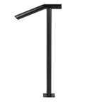 Rock Solid Heavy Duty Outside Step Railing With Matte Black Powder Coat Finish And 330 Lbs Load Rating side view of aluminum handrail for stairs