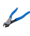 Beefy Heavy Duty Diagonal Cutting Pliers With Angled Head For Tight Cuts On ACSR Screws Nails And Hardened Wire, 8 Inch, Made In USA, High Leverage Design Delivers Superior Cutting Power And Closer Reach.