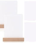 5 By 7 Inch Sublimation Ready Heart Shape LED Acrylic Photo Frames Set With Four Acrylic Panels And Two Wood Stands for DIY display.
