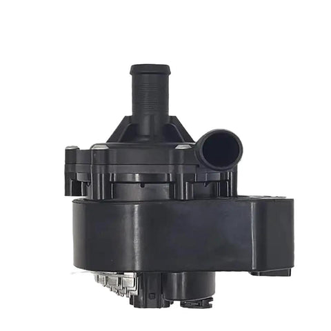 Hardcore Electronic Water Pump For Tesla Model S 85D AWD showing front view, black plastic body, for EV cooling system.