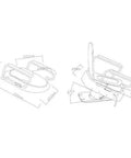 Electric Toilet Seat Booster Lifter For Seniors Adjustable 0 To 45 Degree Rise showing dimensions and design details for safe use.