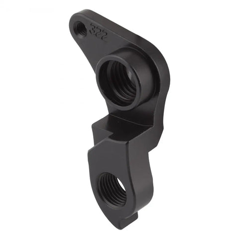 Derailleur Hanger 322 For Kona ET2 Dropout CNC Machined From 6061 Aluminum, black anodized finish, close-up view