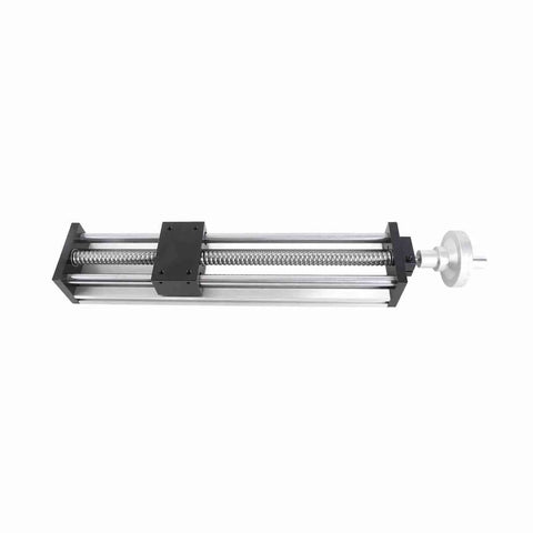 Precision Linear Rail Guide Carriage With 300mm Stroke Manual Handwheel Adjuster For CNC Router Table Woodworking Bench Heavy Duty Aluminum Build Delivers Smooth Ride Shop Ready Hardware Mounting Consistent Accuracy Every Time
