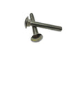 Two stainless steel carriage bolts from Pack of 25 Stainless Steel Carriage Bolts 10-24 by 3/4 Inch 18-8 304 Stainless Hardware for Building and Maintenance Heavy Duty Fasteners Kit for DIY Projects and Home Repairs.