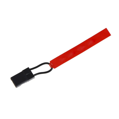 Close-up of red wired component for 3.5V-9.6V 2.4GHz SR3100 3 Channel Receiver For DX3R DX4C DX2E Drones Remote Controllers Transmitters.