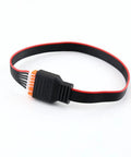 JST XH Balance Cable Kit For LiPo 2S To 6S With Expansion Leads And Adapter Conversion Line, black and red silicone cable, close-up