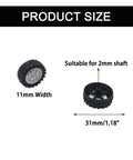 40Pcs Plastic Toy Wheels With 2mm Shafts For DIY RC Cars, Trucks, Robots And Models White Set Includes 20 Shaft Rods For Easy Custom Builds