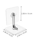 No Drill 10 Pack Furniture Wall Anchor Kit 6x6 Acrylic Stainless Steel Easy Install Anti Tip For TVs Shelves Cabinets And More Keeps Your Home Safe For Kids And Pets, 6 cm
