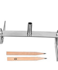 Built Tough Stainless Steel Woodworking Center Finder Marking Gauge with sharp scriber tool and two pencils for layout.